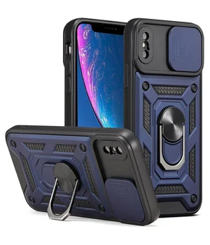 Чохол Ummi Camshield Serge Ring для Apple iPhone X/XS (5.8") Синій / Navy