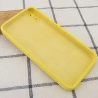 Чехол Silicone Case Square Full Camera Protective (AA) для Apple iPhone XS (5.8") Желтый / Canary Yellow