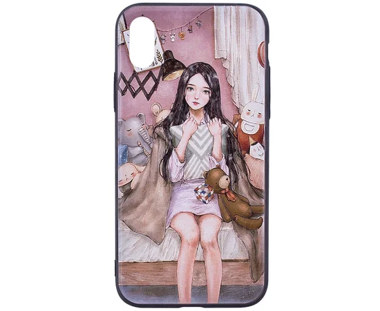 TPU+PC чехол YCT картина для Apple iPhone X/XS Девочка в комнате