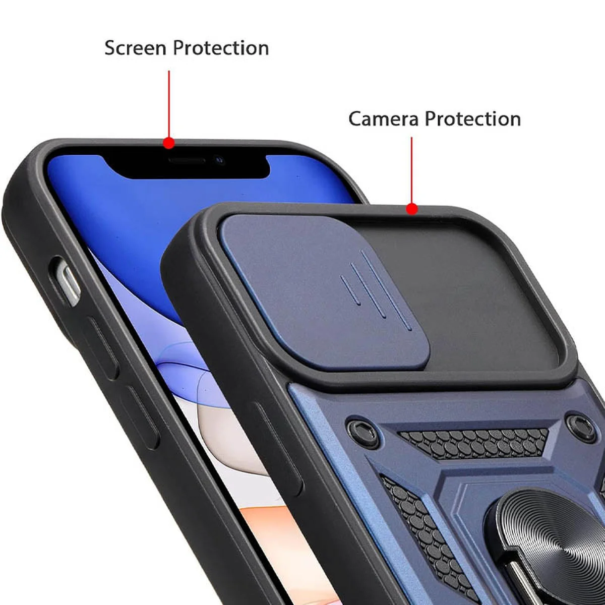 Ударопрочный чехол Camshield Serge Ring для Apple iPhone X / XS (5.8") Синий