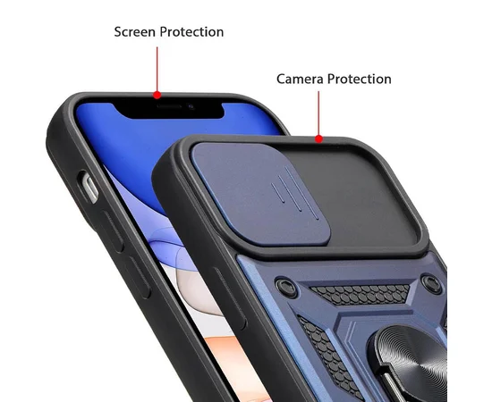 Ударопрочный чехол Camshield Serge Ring для Apple iPhone X / XS (5.8") Синий