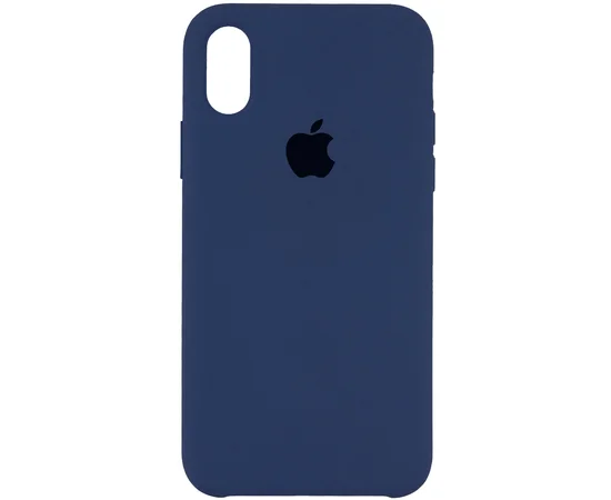 Чехол Silicone Case (AA) для Apple iPhone X/XS Синий / Grey Cobalt