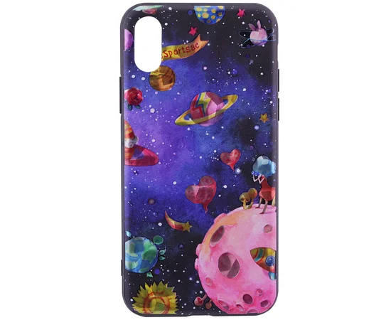 TPU чехол YCT Brilliant для Apple iPhone X/XS Космос розовый