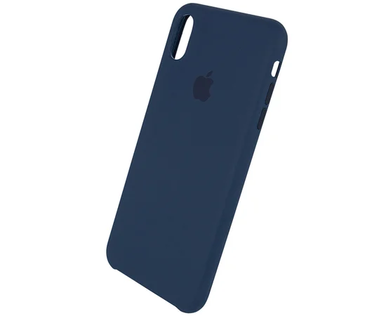 Чехол Silicone case (AAA) для Apple iPhone X/XS Синий / Cosmos Blue