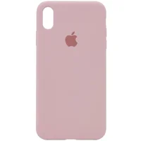 Чехол Silicone Case Full Protective (AA) для Apple iPhone X / XS (5.8") Розовый / Pink Sand
