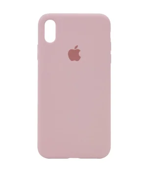 Чехол Silicone Case Full Protective (AA) для Apple iPhone X / XS (5.8") Розовый / Pink Sand