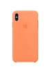 Чехол Silicone case (AAA) для Apple iPhone X/XS Оранжевый / Papaya