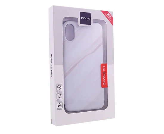 TPU чехол Rock Origin Series (Textured marble) для Apple iPhone X/XS Белый / White marble