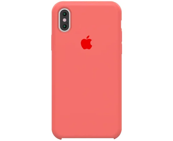 Чехол Silicone case (A) для Apple iPhone X/XS Розовый  / Barbie pink