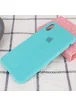 Чохол Silicone case (A) (з закритим низом) для Apple iPhone X / XS Бірюзовий / Marine Green