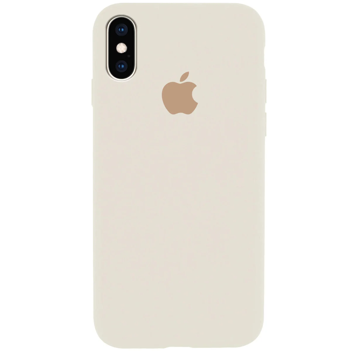 Чехол Silicone Case Full Protective (AA) для Apple iPhone X/XS Бежевый / Antigue White