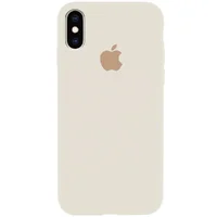 Чехол Silicone Case Full Protective (AA) для Apple iPhone X/XS Бежевый / Antigue White