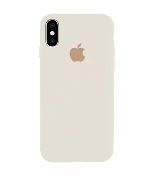 Чехол Silicone Case Full Protective (AA) для Apple iPhone X/XS Бежевый / Antigue White