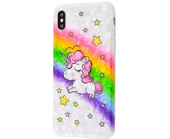 TPU чехол Dream Unicorn для Apple iPhone X / XS (5.8") Единорог розовый