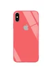 TPU+Glass чехол GLOSSY Logo series для Apple iPhone X (5.8") / XS Красный / Red orchid