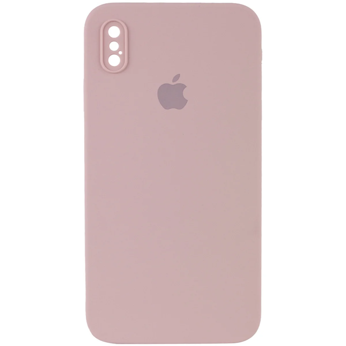 Чохол Silicone Case Square Full Camera Protective (AA) для Apple iPhone XS (5.8 ") Рожевий / Pink Sand
