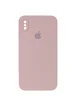 Чехол Silicone Case Square Full Camera Protective (AA) для Apple iPhone XS (5.8") Розовый / Pink Sand