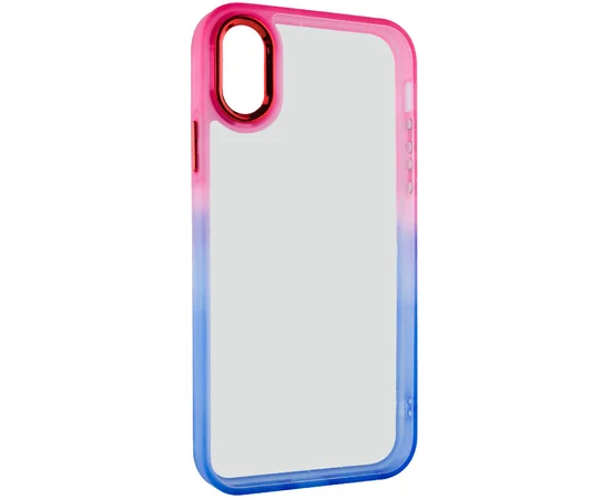 Чехол TPU+PC Fresh sip series для Apple iPhone X / XS (5.8") Синий / Розовый