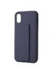 Чехол Silicone Case Hand Holder для Apple iPhone X / XS (5.8") Темно-синий / Midnight blue