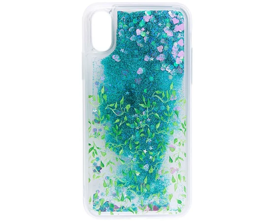 TPU+PC чехол Liquid (glitter) для Apple iPhone X/XS (34) Чайные листья