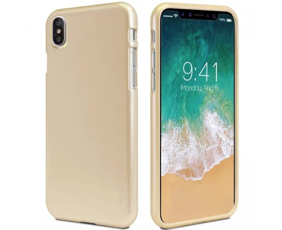 TPU чехол Mercury iJelly Metal series для Apple iPhone X/XS Золотой