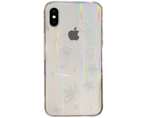 TPU+Glass чехол Aurora Space для Apple iPhone X / XS (5.8") Звезды