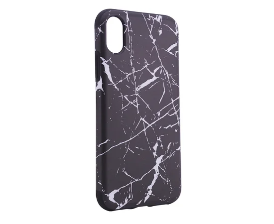 TPU чехол Rock Origin Series (Textured marble) для Apple iPhone X/XS Черный / Black marble