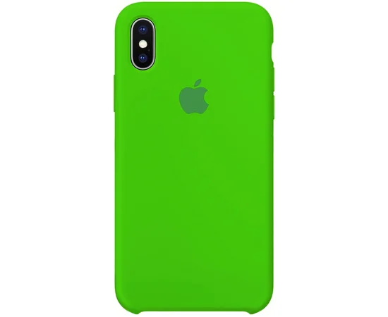 Чехол Silicone Case (AA) для Apple iPhone X/XS Зеленый / Green