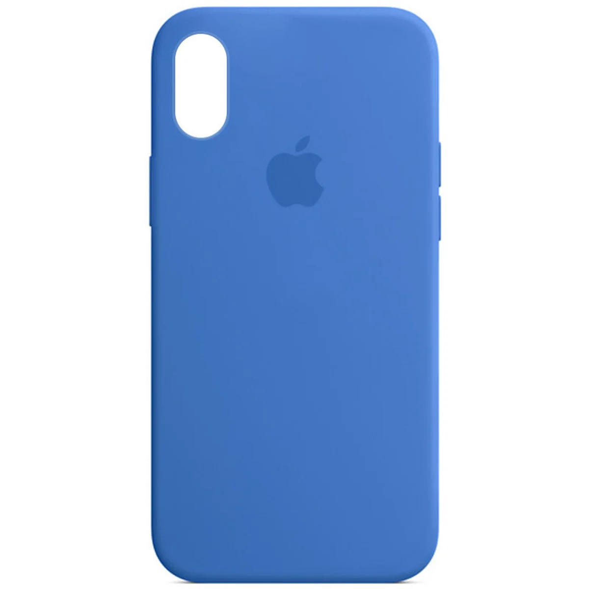 Чехол Silicone Case Full Protective (AA) для Apple iPhone X/XS Синий / Capri Blue