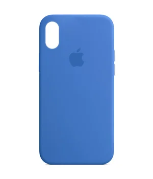 Чохол Silicone Case Full Protective (AA) для Apple iPhone X / XS Синій / Capri Blue