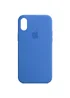 Чохол Silicone Case Full Protective (AA) для Apple iPhone X / XS Синій / Capri Blue