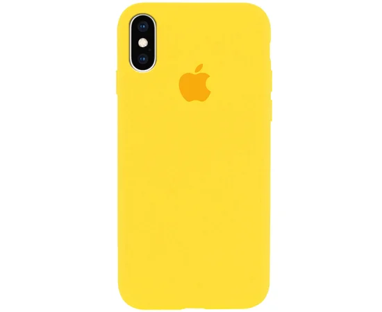 Чехол Silicone Case Full Protective (AA) для Apple iPhone X/XS Желтый / Canary Yellow