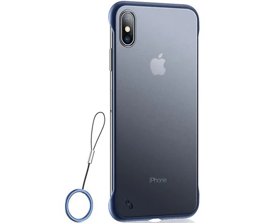 TPU+PC чехол Daddario Edge (+ кольцо) для Apple iPhone X / XS (5.8") Синий