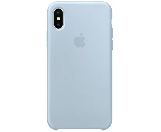 Чехол Silicone Case (AA) для Apple iPhone X/XS Серый / Mist Blue