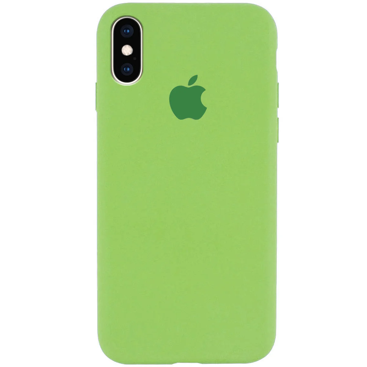 Чехол Silicone Case Full Protective (AA) для Apple iPhone X/XS Мятный / Mint