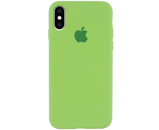 Чохол Silicone Case Full Protective (AA) для Apple iPhone X / XS М'ятний / Mint