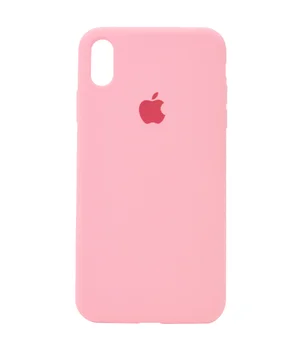 Чохол Silicone case (A) (з закритим низом) для Apple iPhone X / XS Рожевий / Pink
