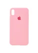 Чохол Silicone case (A) (з закритим низом) для Apple iPhone X / XS Рожевий / Pink