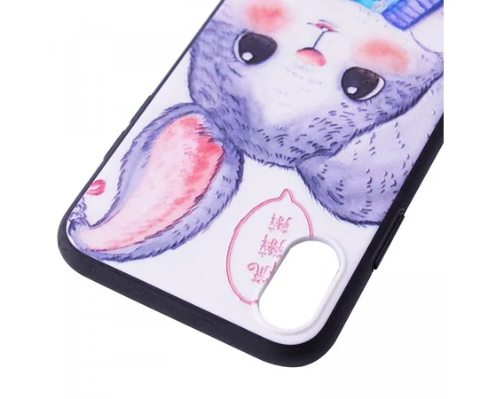 TPU+PC чехол YCT тиснение для Apple iPhone X/XS Зайчик