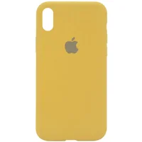 Чехол Silicone Case Full Protective (AA) для Apple iPhone X/XS Золотой / Gold