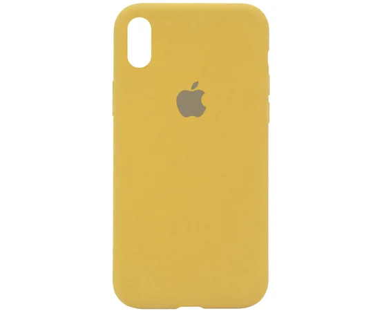 Чехол Silicone Case Full Protective (AA) для Apple iPhone X/XS Золотой / Gold