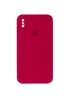 Чехол Silicone Case Square Full Camera Protective (AA) для Apple iPhone XS (5.8") Красный / Rose Red