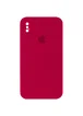 Чохол Silicone Case Square Full Camera Protective (AA) для Apple iPhone XS (5.8 ") Червоний / Rose Red