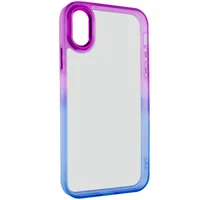 Чохол TPU+PC Fresh sip series для Apple iPhone X / XS (5.8") Синій / Фіолетовий