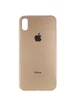 TPU+Glass чехол GLOSSY Logo Full camera для Apple iPhone X / XS (5.8") Золотой
