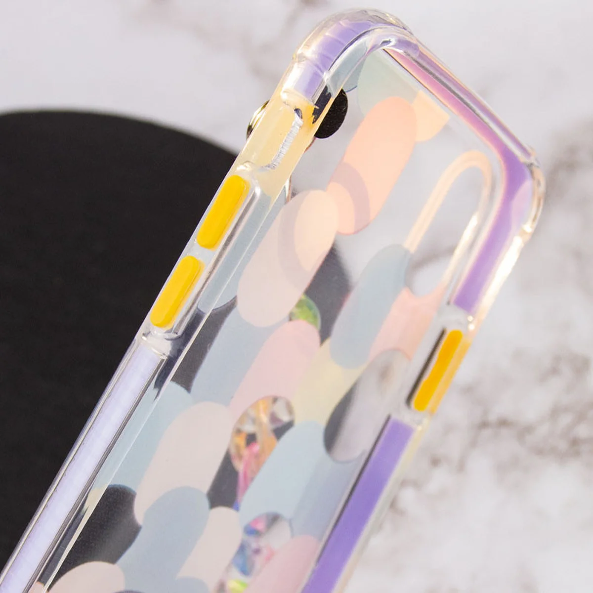 TPU+PC чохол Colorspot з ремінцем-ланцюгом для Apple iPhone X / XS (5.8") Dots