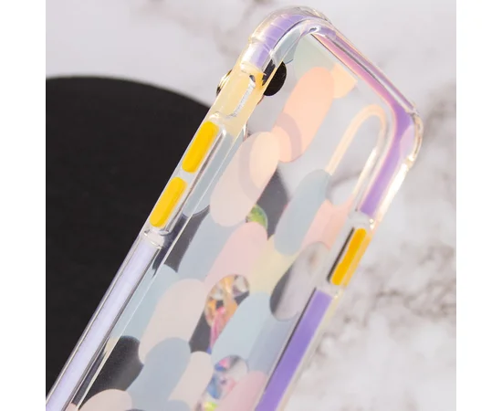 TPU+PC чехол Colorspot с ремешком-цепью для Apple iPhone X / XS (5.8") Dots