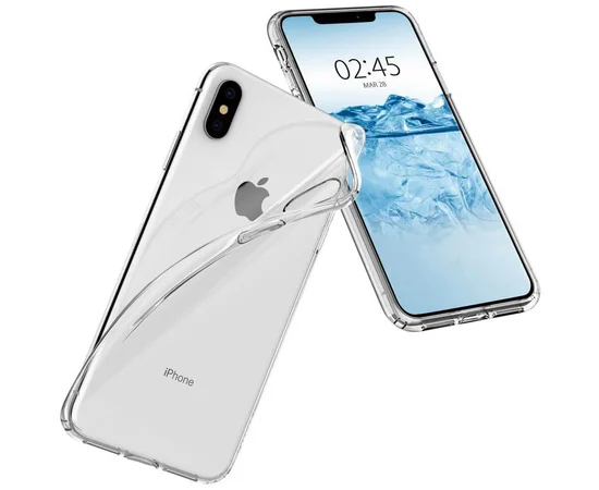 TPU чехол GETMAN Transparent 1,0 mm для Apple iPhone X / XS (5.8") Прозрачный / Transparent