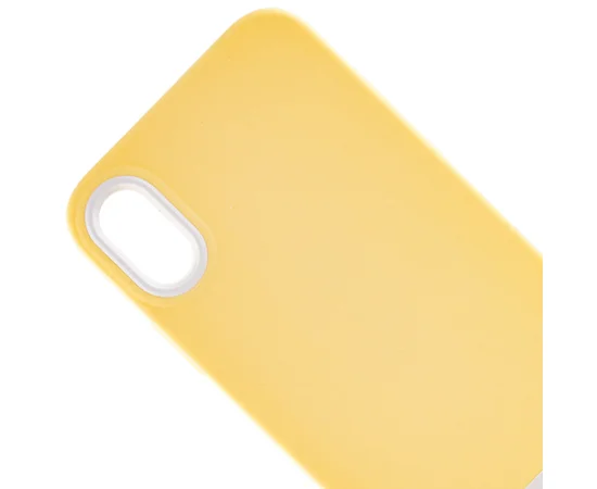 Чохол TPU+PC Bichromatic для Apple iPhone X / XS (5.8") Creamy-yellow / White