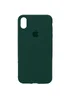 Чехол Silicone Case Full Protective (AA) для Apple iPhone X/XS Зеленый / Forest green